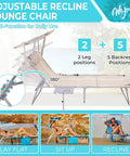 Face-Down Sun Lounger With Canopy And Face Hole, 5-Position Adjustable Tanning Chair With Padded Pillow in beach setting