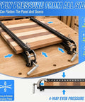 Two Pack 24 Inch Panel Bar Clamps For Woodworking, adjustable carbon steel clamps on glued wood panel