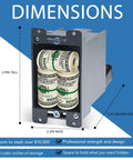 Hidden Wall Outlet Safe Disguised Electrical Receptacle With Magnetic Mounts Showing Dimensions for Valuables Up To 20 Cubic Inches