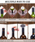 Image showing methods to use Top Shelf Black PVC Heat Shrink Bottle Caps With Ridiculously Slick Finish For Wine And Hot Sauce Packaging 200 Piece Box Fits 5 Ounce Wide Woozy Bottles.