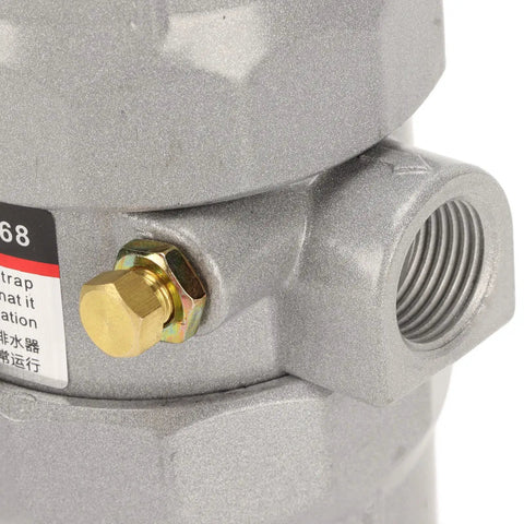 Close-up of Automatic Drain Valve For Pneumatic Systems With Built Tough Aluminum Alloy Body and Half Inch NPT Inlet