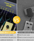 Portable Guitar Pedal Power Supply with Seven Isolated DC Outputs and Built-in Battery vs AC Power with Effects Pedal Comparison