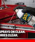Heavy Duty Flex Seal Silicone Spray Is The Ultimate Gunk Buster For Your Home And Auto, Offering Industrial Strength Lubrication on metal tracks.
