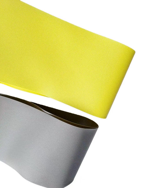 2-Pack PVC Fat Tire Rim Liner 20/26x4.0 Inch Tear-Resistant And Abrasion-Resistant Inner Tube Protector shown in yellow and grey