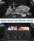Collapsible Trunk Organizer With Big Capacity Waterproof Car Organizer For SUV Jeep Or Sedan Portable Removable Dividers Sturdy