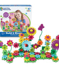 Gear Up And Bloom STEM Flower Building Set For Kids 3 To 5, 116-piece gear garden kit with gears, flowers, and insects
