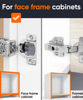 Comparison of Budget Friendly No Slam Soft Close Cabinet Hinges With One And A Quarter Inch Overlay for face frame vs frameless cabinets