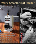 Adjustable Wire Stripper Machine For 0.06 To 1 Inch Wires Hand Crank Or Drill Powered Copper Wire Stripping Tool on table.