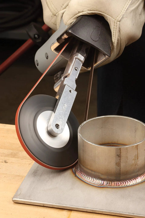 File Belt Sander Attachment Arm For Hard To Reach Areas Quick Change Design Grind And Blend On Arm Wheel Or Hard Platen Finish
