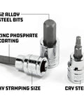 64 Piece Bit Socket Set With Long Reach And Up To 4 Inch Bits Hex And Torx Plus Specialty Bits featuring S2 alloy and CRV steel.