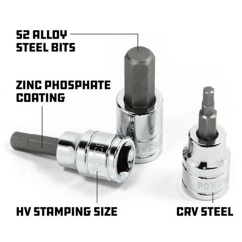 64 Piece Bit Socket Set With Long Reach And Up To 4 Inch Bits Hex And Torx Plus Specialty Bits featuring S2 alloy and CRV steel.