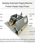 Desktop Automatic Page Feeder For Inkjet Printers With Speedy Sheet Dispenser For Business Cards Paper Bags And Foil Pouches Plug And Play Setup side view showing sensors and trimmer.