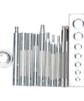 Stainless Steel DIY Leather Hole Punch Tool Set For Handbags Clothing Cardboard And Crafts With Snap Button Punch Base Claw Gasket Cutter Kit