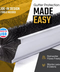 4 Pack Downspout Guards For 5 Inch Gutters, 18 Inch Long, Easy Install, No More Gutter Clogs, Keeps Water Flowing Smooth