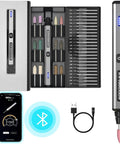 Cordless Rotary Tool Kit With 36 Bits and Aluminum Case, Bluetooth App Control, Wireless Magnetic Charging, Engraving Pen