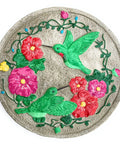 Hummingbird And Flowers Round Stepping Stone Mold For Concrete DIY Backyard Garden Pathway Reusable Plastic Cement Mold
