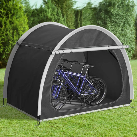 Oversized Bike Storage Tent For 3 To 4 Bikes, Portable Foldable Garage Garden Shelter, Waterproof And UV Resistant Outdoor Bicycle Cover
