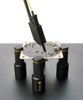 4x SQ10 Digital Probes With Test Wires For Electronics Prototyping And Repairs on PCB with adjustable stands