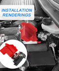 Heavy Duty Battery Terminal End Circuit Breaker Replacement For Da8z14526A shown installed on a Ford battery.
