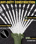 Tough As Nails Paracord Rope 750 Lb Strength For Survival And Camping Gear 4 Mm 12 Strand Parachute Cord cross-section