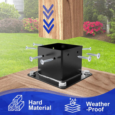 12 Piece Pergola Brackets Kit For 4x4 Posts 3 Way And 4 Way Wood Post Base Brackets For Gazebos Patio Pergolas Log Cabins And Wooden Beams Heavy Duty Weather Resistant Protects Posts From Moisture And Sun