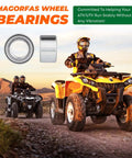 Rear Left And Right Wheel Bearing Kit For Utv And Offroad Rides Roll Smooth With Bulletproof Seals Made For Knuckle Busting Trails Every Day 3514635 3585502 with UTV parked on rocky terrain.