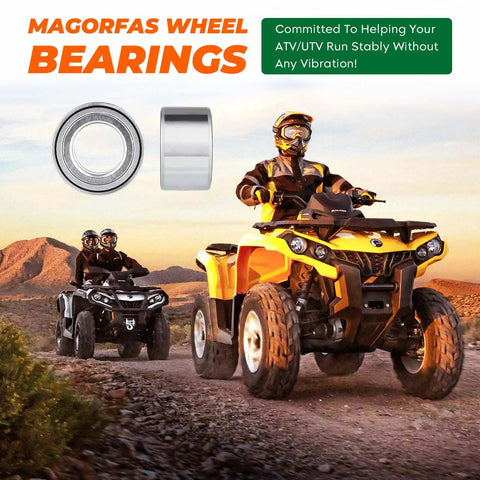 Rear Left And Right Wheel Bearing Kit For Utv And Offroad Rides Roll Smooth With Bulletproof Seals Made For Knuckle Busting Trails Every Day 3514635 3585502 with UTV parked on rocky terrain.