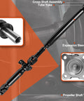 Rear Driveshaft Assembly For Kia Sorento RWD 2007 2008 Base EX LX Sport Utility Not 4WD OE Replacement Bolt On 49100-3E951 936-210 65-3506 Prop Shaft Fits OE Specs, black propeller shaft with tube yoke and flange