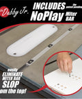 Rock Solid Left And Right Side Cutoff Sled Combo Pack For Table Saw Delivers Dead Square Miters And Flawless Ninety Degree Woodworking Cuts With Quick Dial Angle Guide on table saw with NoPlay miter bar.