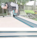 Heavy Duty 39 Inch Aluminum Track Saw Guide Rail Slick Sliding Design For Clean Cuts Like Butter Works With Makita Xps Sp6000j And Festool Routers in use on cutting board.