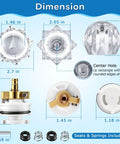 Faucet Handle With Stem Unit And Seats Kit For Delta H71 RP1991 And 1600 Series, dimensions of components shown