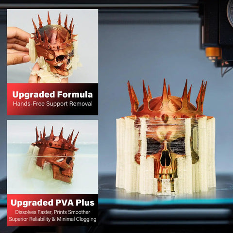 Top Shelf Pva Filament For 3d Printers Delivers Reliable Water Dissolving Support In 1 Point 75 Mm Natural Color With 0 Point 5 Kg Spool That Lets You Crack Off Tough Brackets Fast While Shielding Your Design And Matching Ams Runners For Steady Output