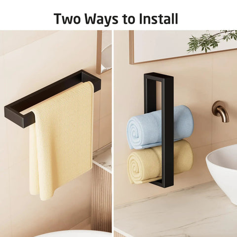 Matte Black 10 Inch Towel Bar Wall Mount For Bathroom Made From SUS304 Stainless Steel Durable Heavy Duty Rust Resistant Modern