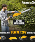 Man using 18 Inch Cordless Hedge Trimmer For 20V Max Battery, Lightweight 3.7 Lbs Bush Clipper With Five Eighths Inch Cutting Capacity