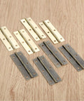 Antique Bronze Decorative Hinges Set For Wood Box And Cabinet 4 Pack 60 By 20mm Butt Hinge Vintage Door Jewelry Chest Hardware Retro Vibe