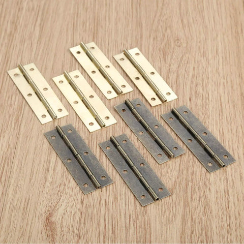 Antique Bronze Decorative Hinges Set For Wood Box And Cabinet 4 Pack 60 By 20mm Butt Hinge Vintage Door Jewelry Chest Hardware Retro Vibe