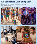 Bluetooth Party Speaker With Colorful Lights at beach party, music play, office speech, and as a gift