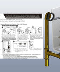 Push And Lock Bathtub Drain Stopper Kit With Trim Set And Single Hole Overflow Faceplate, installation guide illustration