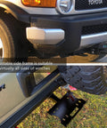 Universal 2 Inch Receiver Winch Mount Plate For ATV UTV Truck And Trailer Hitch Cradle Mount Bracket shown on vehicle