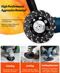 Close-up of 4.5 Inch Diamond Cup Wheel For Aggressive Concrete Grinding And Coating Removal 30 To 40 Grit With Seven Eighths Inch Arbor