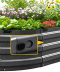 Raised Garden Bed Kit with Quick Snap Lock Assembly Galvanized Metal Planter Box for Outdoor Gardening 47 by 24 by 12 inches