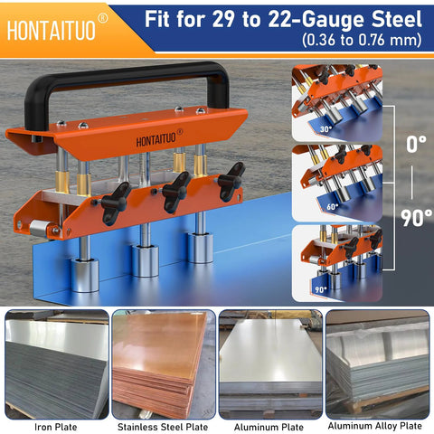 Three-station metal roofing edge roller for steel bending