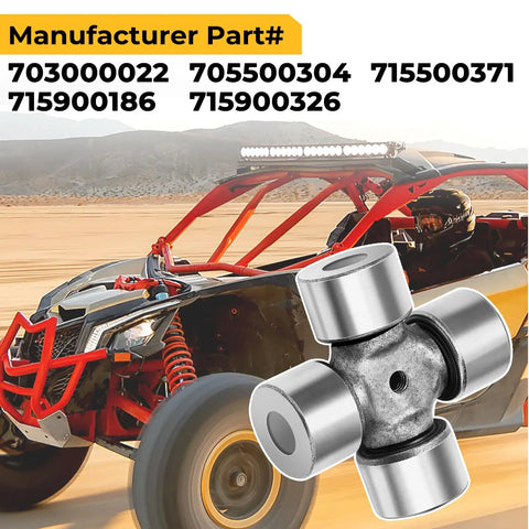 Beefed Up Rear Driveshaft U Joint Set for Can-Am Outlander and Commander UTVs, Heavy Duty Axle Joint Kit Fits 400 450 500 570 650 800 850 1000 Models, Easy Install, High-Performance Replacement, with OEM part numbers 703000022 and 705500304