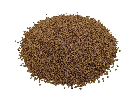 Ground Walnut Shell Media Grit 12 20 For Tumbling Blasting Or Vibratory Use Medium Grit 5 Lbs 2 3 Kg close-up view of granules