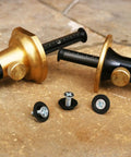 Carbon Steel Marking Gauge Replacement Blades with black and gold handles, includes heavy duty fixation bolts for woodworking precision.