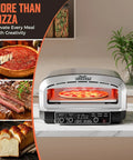 14-Inch Indoor Pizza Oven With 850°F High Heat, Electric Countertop Pizza Oven For Restaurant-Style Pies In Minutes, Includes Pizza Stone And Peel, Precise PID Temperature Control From 220 To 850°F