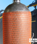 Universal Fit Scuba Tank Mesh Sleeve Cover For Scratch Prevention, Durable Nylon Protective Sleeve In Orange