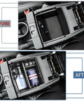 Center Console Organizer Tray For Jeep Wrangler JK And JKU 2011-2018 Not For JL Armrest Storage Box with items organized