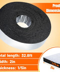 32.8 Ft Pipe Insulation Tape Wrap With Aluminum Foil Self Adhesive Foam For Outdoor Water Pipes, 2 inch wide, product dimensions.