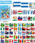 World Geography Flags And Capitals Flashcards 201 Laminated Country Cards With Flags On One Side Continent Language Capital And